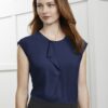 biz collection ladies mia pleat knit top k624ls