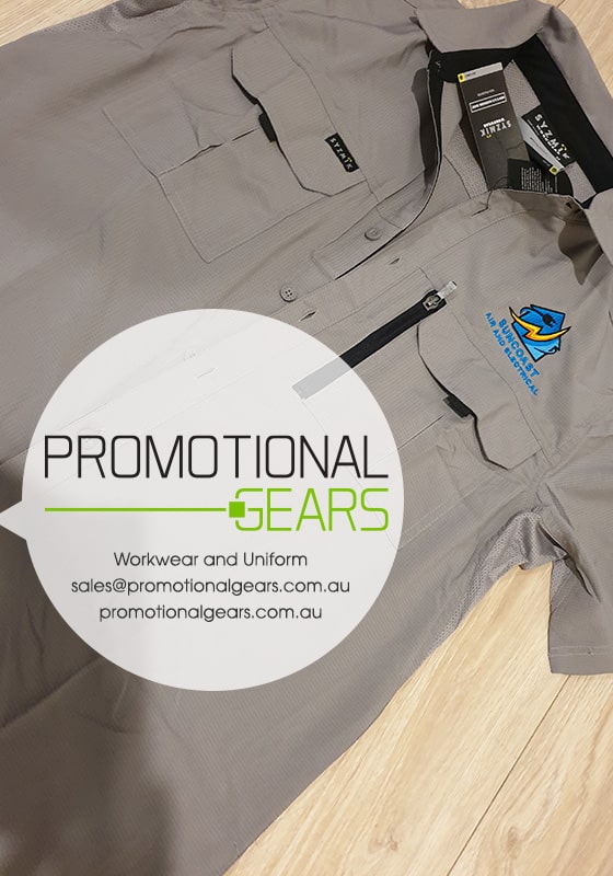 workwear uniform electrical industry embroidery logo